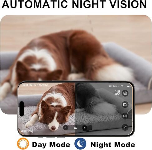 Mini Wireless Camera - 4K HD Nanny Cam - 2.4/5GHz WiFi - Small Indoor Security Camera with Motion Detection, Night Vision, Magnetic Base, APP Control, Cloud & Local Storage for Home, Office, Baby, Pet in Saudi Arabia