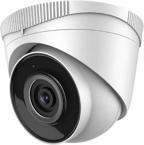 كاميرا Real HD 4MP Turret POE IP خارجية متوافقة مع Ⲏ kconnect/ iVMS4200/ رؤية الحراسة، رؤية ليلية ذكية بالأشعة تحت الحمراء، مقاومة للطقس الخارجي in Kuwait