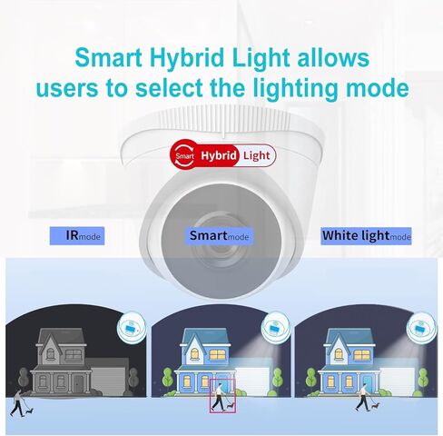 كاميرا Real HD 4MP Turret POE IP خارجية متوافقة مع Ⲏ kconnect/ iVMS4200/ رؤية الحراسة، رؤية ليلية ذكية بالأشعة تحت الحمراء، مقاومة للطقس الخارجي in Kuwait