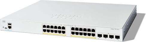 محول Cisco Catalyst 1300-24FP-4G مُدار، 24 منفذ GE، PoE كامل، 4x1GE SFP، حماية محدودة مدى الحياة (C1300-24FP-4G) (متجدد) in Kuwait