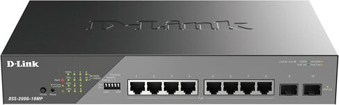 Dlink DSS-200G-10MP 10 منافذ جيجابت سمارت مُدارة Perp Surveillance Poe Switch in Kuwait