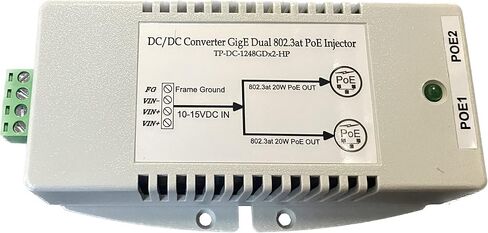 TP-DC-1248GDx2-HP - مدخل 10-15 فولت تيار مستمر، مخرج جيجابت مزدوج 56 فولت 802.3at، 42 وات in Kuwait