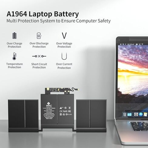 A1989 A2251 Battery, Egoway A1964 Replacement Laptop Battery for MacBook Pro 13 inch A1989 (Mid 2018 Year, 2019 Year) & A2251 (2020 Year), EMC 3214 3358 3348 (A1) in Kuwait