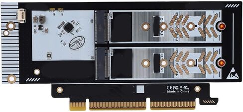 بطاقة محول Pomya NVMe PCIe 5.0، بطاقة توسيع PCIe X8 X16 إلى M.2 NVMe SSD مع دعم 2230 2242 2260 2280، لسطح مكتب 10 أجهزة كمبيوتر للألعاب in Kuwait