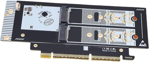 بطاقة محول Pomya NVMe PCIe 5.0، بطاقة توسيع PCIe X8 X16 إلى M.2 NVMe SSD مع دعم 2230 2242 2260 2280، لسطح مكتب 10 أجهزة كمبيوتر للألعاب in Kuwait
