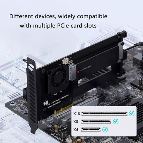 WEISUYUUSjh pieceie 5.0 4X إلى U.2/U.3 بطاقة محول القرص الصلب pieceIE Gen5.0 4X إلى U.2/U.3 (SFF-1002) محول القرص الصلب in Kuwait