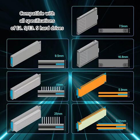 WEISUYUUSjh pieceie 5.0 4X إلى U.2/U.3 بطاقة محول القرص الصلب pieceIE Gen5.0 4X إلى U.2/U.3 (SFF-1002) محول القرص الصلب in Kuwait