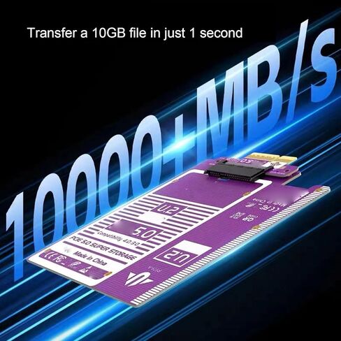 PCIE 5.0 X4 to U.2 Expansion Card, High Speed 128Gbps SFF8639 PCIE 5.0 X4 to U.3 Hard Disk Adapter Card with Bracket, Ideal for Window in Kuwait