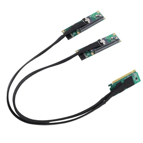 محول كابل موسع Pomya PCIe 4.0 X16 إلى SFF-8654 X2، موسع سبليت عالي الأداء بسرعة 256 جيجابت في الثانية مع التوصيل والتشغيل لتوسيع اللوحة الأم للكمبيوتر in Kuwait