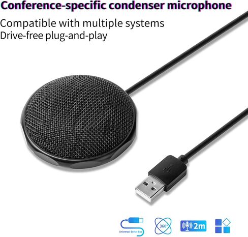 Yunseity USB Condenser Microphone, Built in Sound Card with Noise Filtering for PC Laptop OS X, Directional Cardioid Mic for Video Conference Recording Gaming Chat in Kuwait