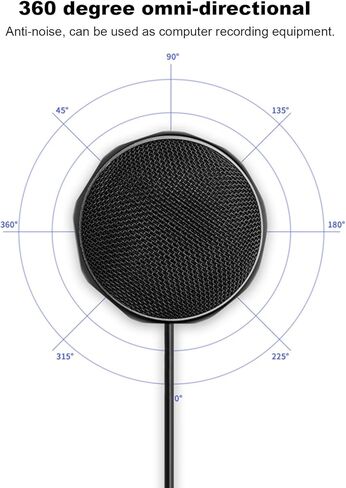 Yunseity USB Condenser Microphone, Built in Sound Card with Noise Filtering for PC Laptop OS X, Directional Cardioid Mic for Video Conference Recording Gaming Chat in Kuwait