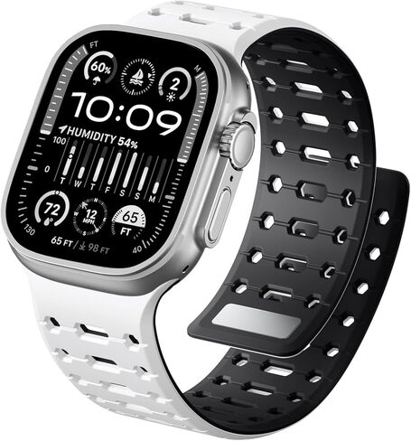 Magnetic Watch band Compatible with Apple Watch Ultra Bands for Men 49mm 44mm 45mm 46mm 42mm, Strong Magnet Silicone Breathable Sport Strap for iWatch Series 11 Ultra 3 Ultra 2 Se 10 9 8 7 6 5 4 1 in Kuwait