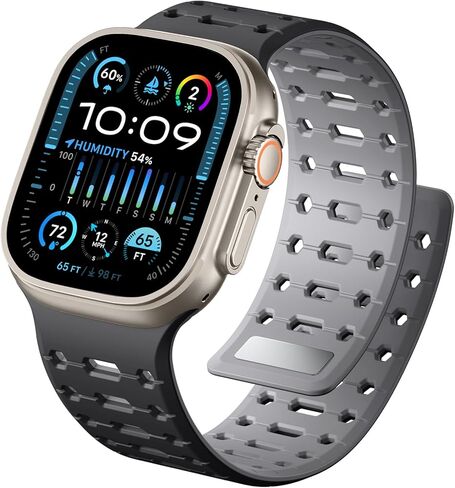 Magnetic Watch band Compatible with Apple Watch Ultra Bands for Men 49mm 44mm 45mm 46mm 42mm, Strong Magnet Silicone Breathable Sport Strap for iWatch Series 11 Ultra 3 Ultra 2 Se 10 9 8 7 6 5 4 1 in Kuwait