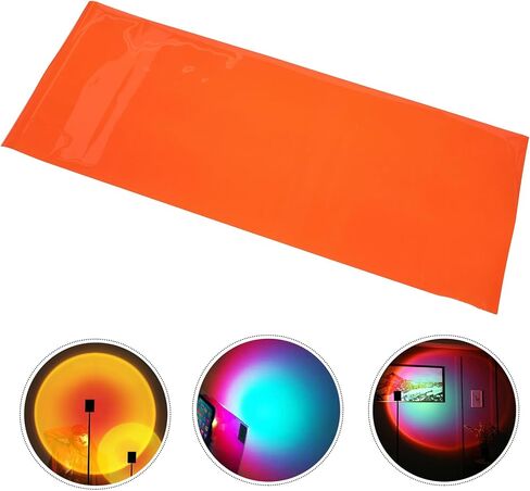 Artibetter Sunset Light Filter Film تراكب الشفافية للتصوير الفوتوغرافي والفيديو، برتقالي 40 × 100 سم، جل تصحيح الألوان لإضاءة غرفة النوم المحيطة وتأثيرات المسرح in Kuwait