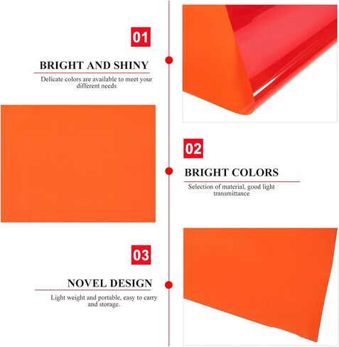 Artibetter Sunset Light Filter Film تراكب الشفافية للتصوير الفوتوغرافي والفيديو، برتقالي 40 × 100 سم، جل تصحيح الألوان لإضاءة غرفة النوم المحيطة وتأثيرات المسرح in Kuwait