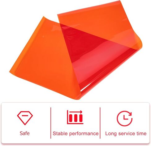 Artibetter Sunset Light Filter Film تراكب الشفافية للتصوير الفوتوغرافي والفيديو، برتقالي 40 × 100 سم، جل تصحيح الألوان لإضاءة غرفة النوم المحيطة وتأثيرات المسرح in Kuwait