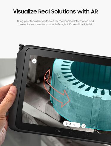 Samsung Galaxy Tab Active PRO 10.1" | 64GB & LTE (UNLOCKED) Water-Resistant Rugged Tablet, Black – SM-T547UZKAXAA (Renewed) in Kuwait