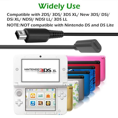 USB-C to 3DS/ 2DS/ DSi Charging Adapter, USB Charger Adapter Cord for New 3DS XL/ 3DS XL/ 3DS/ 2DS XL/ 2DS XL/ 2DS/ DSi/DSi XL, Support USB-A to Type C/USB-C to C Cable in Kuwait