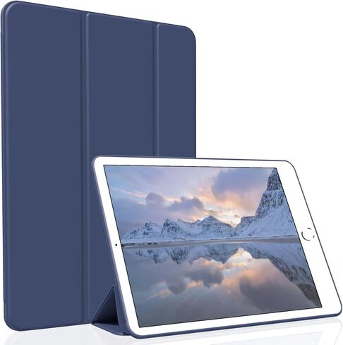 حافظة لجهاز iPad mini 5 (إصدار 2019)، غطاء ذكي خفيف الوزن ونحيف ذاتي النوم/الاستيقاظ بحامل ثلاثي الطي، حافظة ناعمة من مادة TPU لجهاز iPad mini الجيل الخامس 7.9 بوصة، أزرق فاتح in Kuwait