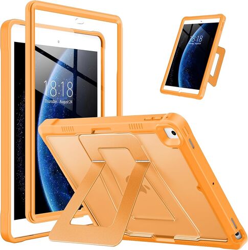 DTTO Case for iPad 6th/5th Generation 9.7 Inch 2018/2017, Adjust Kickstand Freely, Built-in Screen Protector, Frosted Full-Body Shockproof Protective Cover for iPad Air 2 / Pro 9.7, Black in Kuwait