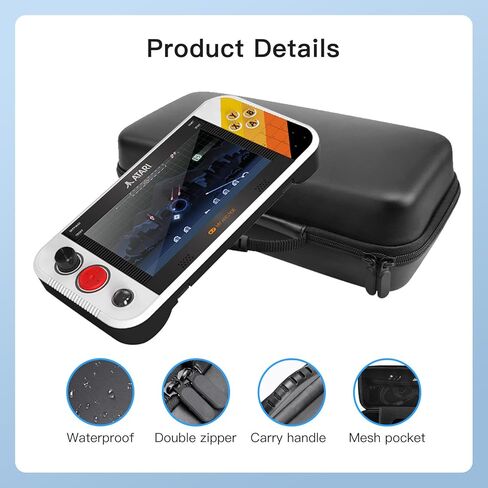 حقيبة حمل YAJOJO لجهاز My Arcade Atari Gamesstation Go Retro لألعاب الفيديو، غطاء صلب مع جيب لجهاز My Arcade Atari Gamesstation Go كابل شاحن وملحقات، مقاوم للصدمات، أسود in Kuwait