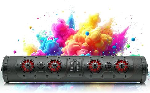 Gravity GTVL74BT 800 واط مكبر صوت بحري مزدوج الجوانب Powersports Marine، 8 مكبرات صوت، بلوتوث، إضاءة خلفية LED، مقاوم للماء، مقاوم للأوساخ، حامل قضيب لف، لمركبات UTV/ATV/الطرق الوعرة in Kuwait