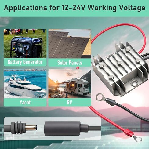 12V/24V to 30V 3.5A Power Supply for Starlink Mini,9-28V Input DC-DC Step-Up Converter,Heavy-Duty Power Adapter Kit for Truck,RV,Marine,Boat-105W Stable Power Conversion for Outdoor Satellite Internet in Kuwait