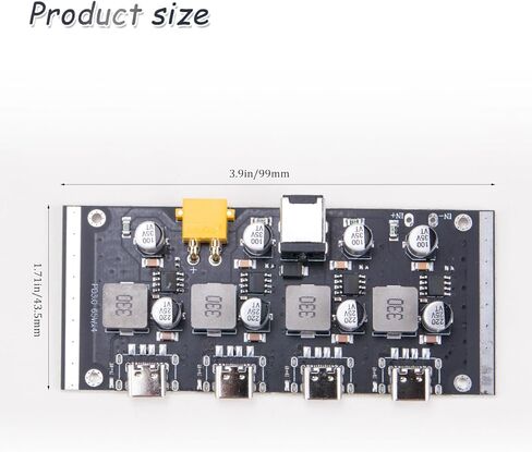 ZORZA 1 قطعة PD65W وحدة شحن سريع 4-Way Output USB-C لوحة محول الطاقة يدعم PD2.0/PD3.0 لشحن الهاتف الفعال تيار مستمر 12 ~ 30 فولت الإدخال in Kuwait