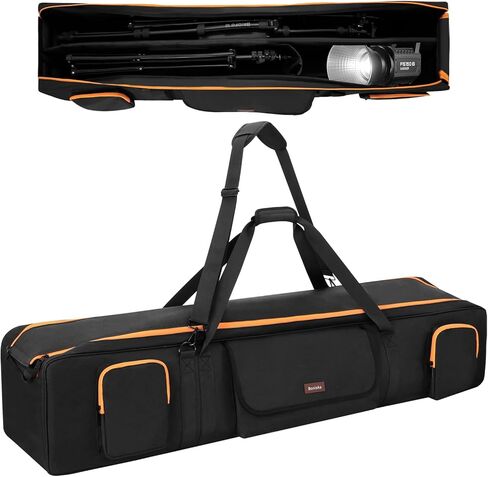 Tripod Bag 50.5", Padded Tripod Carrying Case, Mic Stand & Light Stand Bag with Removable Padding, Equipment Case for Tripods, Monopods & Speaker Stands, 3 Pockets for Accessories,Photo Studio/DJ Gear in Kuwait