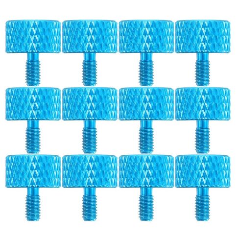 Uonlytech 30pcs M3x8 Aluminum Alloy PC Thumb Screws Hand-Twisted Computer Case Screws for Cabinet Mounting and Electronics Replacement, Blue in Kuwait