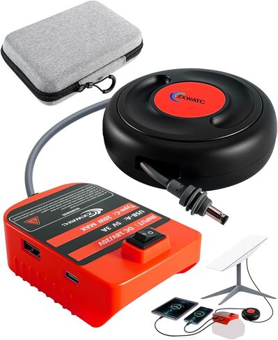 Starlink Mini Battery Adapter Compatible with Milwaukee 18V Battery – Portable Off-Grid Power Supply with USB & Type-C Fast Charging, 10FT Heavy-Duty Cable, With Low-Voltage Protection and Storage Box in Kuwait