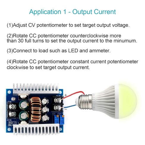 20A وحدة إمداد الطاقة DC-DC 6V-40V إلى 1.2V-35V تنحى محول فرق الجهد قابل للتعديل محول فرق الجهد CVCC الجهد المستمر محول تيار مستمر LED سائق in Kuwait