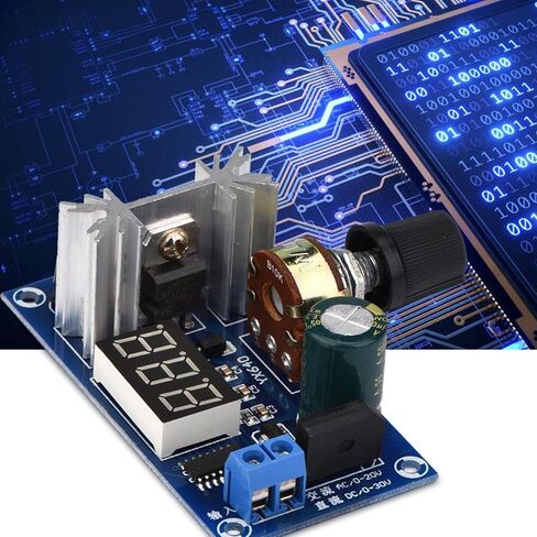 Ac Dc Voltage Regulator Adjustable, LM317 2A Digital Display Adjustable Voltage Regulator for Converting Tension You Need, DC 3-30V AC 3-20V to DC 1.25V-28V Output Voltage in Kuwait