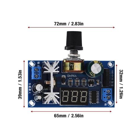 Ac Dc Voltage Regulator Adjustable, LM317 2A Digital Display Adjustable Voltage Regulator for Converting Tension You Need, DC 3-30V AC 3-20V to DC 1.25V-28V Output Voltage in Kuwait