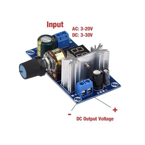 Ac Dc Voltage Regulator Adjustable, LM317 2A Digital Display Adjustable Voltage Regulator for Converting Tension You Need, DC 3-30V AC 3-20V to DC 1.25V-28V Output Voltage in Kuwait