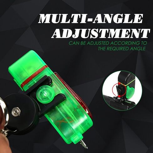 Fishing Bite Alarm 2 Pack, LED Bite Alarms for Fishing with Sensitivity Levels & Sound-Light Alert, for Rod Tip Detection in Kuwait