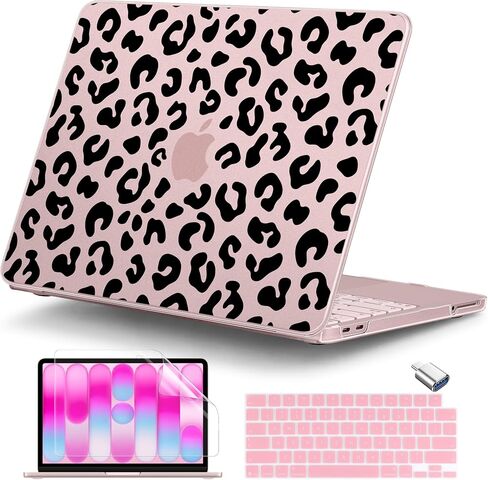 DONGKE for MacBook Neo 13 Inch Case 2026 (Model A3404, A18 Pro chip), Stylish Pattern Protective Hard Shell with Screen Protector, Keyboard Cover & USB-C Adapter - Wildflower & Butterfly in Saudi Arabia