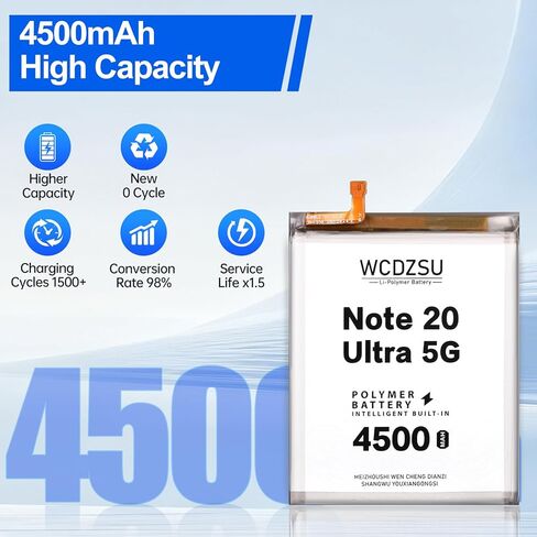 استبدال البطارية لجهاز Samsung Galaxy Note 20 Ultra 5G بسعة عالية 4500 مللي أمبير في الساعة EB-BN985ABY 0 بطارية ليثيوم بوليمر لجهاز Samsung Note 20 Ultra 5G مع مجموعة أدوات الإصلاح SM-N986U N986B N985F in Kuwait