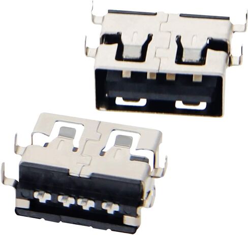 PCB USB موصل USB-AF أنثى جاك 4 دبوس قصير الجسم 11 مللي متر 4 أقدام غرق لوحة 1.9 مللي متر لا حافة 5 قطعة ، WuJuntool in Kuwait