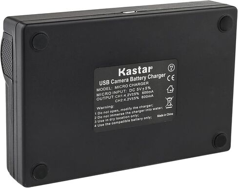 بطارية Kastar ENEL12 2X + شاحن USB مزدوج لكاميرات Nikon EN-EL12، MH-65 Coolpix S9900، S9700، AW120، S9500، AW110، S70، S9600، S6300، S6200، S8100، S9100، S800c، S31 + المزيد in Kuwait