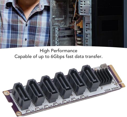 بطاقة توسيع ذات 6 منافذ، ومحول وحدة تحكم PCIe 3 مع خيار المشتت الحراري لـ NAS، ونقل البيانات بسرعة 6 جيجابت في الثانية in Kuwait