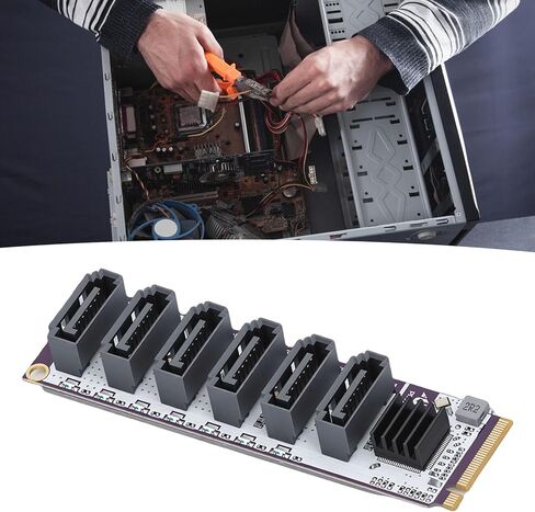 بطاقة توسيع ذات 6 منافذ، ومحول وحدة تحكم PCIe 3 مع خيار المشتت الحراري لـ NAS، ونقل البيانات بسرعة 6 جيجابت في الثانية in Kuwait