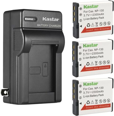 Kastar AC Wall Battery Charger Replacement for Casio Exilim EX-ZR1700, Exilim EX-ZR1750, Exilim EX-ZR1800, Exilim EX-ZR2000, Exilim EX-ZR3000, EX-ZR3100, Exilim EX-ZR3200, Exilim EX-ZR5100 in Kuwait