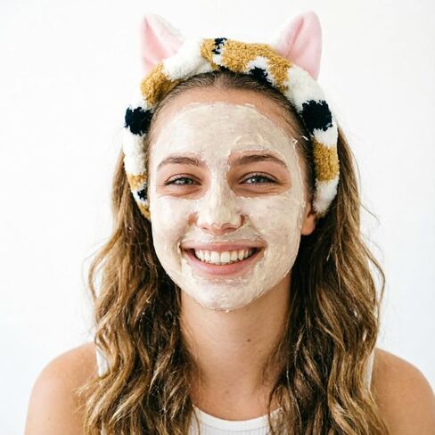 DRESHOW سبا الوجه Headbands تيري القماش المناشف Headbands لطيف القط الأذن هيرباند للنساء غسل الوجه ماكياج قناع Headbands in Saudi Arabia