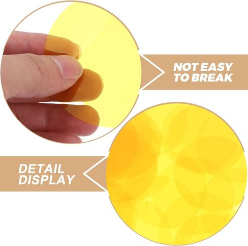 NUOBESTY 30pcs Light Filter Gel Sheets for LED Tubes and Spotlights, 6.6cm Self-Adhesive Color Correction Overlays, Warm Light Diffusers for Home Studio and Stage Lighting in Kuwait