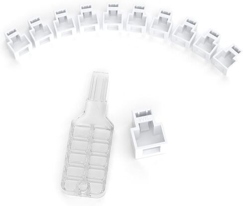 100 حزمة من أقفال كابل شبكة RJ45 مع 5 مفاتيح، لتأمين كابلات إيثرنت ضد الانفصال غير المصرح به، مصنوعة من ABS عالي القوة، متوافقة مع أسلاك تصحيح Cat5e وCat6 وCat7 (أزرق) in Kuwait
