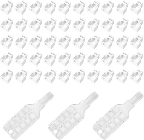 100 حزمة من أقفال كابل شبكة RJ45 مع 5 مفاتيح، لتأمين كابلات إيثرنت ضد الانفصال غير المصرح به، مصنوعة من ABS عالي القوة، متوافقة مع أسلاك تصحيح Cat5e وCat6 وCat7 (أزرق) in Kuwait