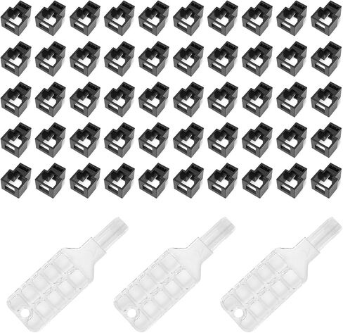 100 حزمة من أقفال كابل شبكة RJ45 مع 5 مفاتيح، لتأمين كابلات إيثرنت ضد الانفصال غير المصرح به، مصنوعة من ABS عالي القوة، متوافقة مع أسلاك تصحيح Cat5e وCat6 وCat7 (أزرق) in Kuwait