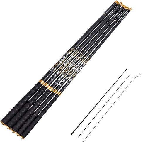Goture Telescopic Tenkara Fishing Rod Collapsible Crappie Rods 1 Piece Portable Hand Fishing Poles Carbon Fiber Telescoping Stream Ultralight Inshore Carp Bamboo Pole Bass Trout 12 15 18 20 21 24Ft in Kuwait