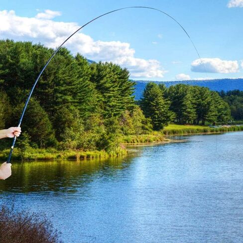 Goture Telescopic Tenkara Fishing Rod Collapsible Crappie Rods 1 Piece Portable Hand Fishing Poles Carbon Fiber Telescoping Stream Ultralight Inshore Carp Bamboo Pole Bass Trout 12 15 18 20 21 24Ft in Kuwait